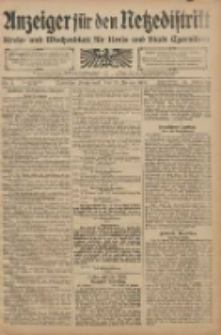 Anzeiger f&uuml;r den Netzedistrikt Kreis- und Wochenblatt f&uuml;r den Kreis und Stadt Czarnikau 1908.01.25 Jg.56 Nr11