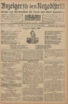 Anzeiger f&uuml;r den Netzedistrikt Kreis- und Wochenblatt f&uuml;r den Kreis und Stadt Czarnikau 1908.01.28 Jg.56 Nr12