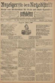 Anzeiger für den Netzedistrikt Kreis- und Wochenblatt für den Kreis und Stadt Czarnikau 1908.01.28 Jg.56 Nr12