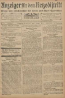 Anzeiger f&uuml;r den Netzedistrikt Kreis- und Wochenblatt f&uuml;r den Kreis und Stadt Czarnikau 1908.02.01 Jg.56 Nr14