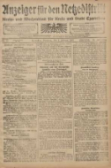 Anzeiger für den Netzedistrikt Kreis- und Wochenblatt für den Kreis und Stadt Czarnikau 1908.02.04 Jg.56 Nr15