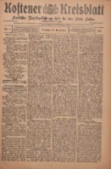 Kostener Kreisblatt: amtliches Ver&ouml;ffentlichungsblatt f&uuml;r den Kreis Kosten 1910.01.11 Jg.45 Nr4