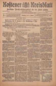 Kostener Kreisblatt: amtliches Ver&ouml;ffentlichungsblatt f&uuml;r den Kreis Kosten 1910.01.18 Jg.45 Nr7