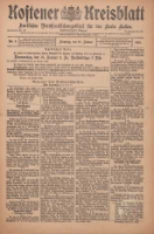 Kostener Kreisblatt: amtliches Veröffentlichungsblatt für den Kreis Kosten 1910.01.18 Jg.45 Nr7