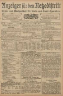 Anzeiger f&uuml;r den Netzedistrikt Kreis- und Wochenblatt f&uuml;r den Kreis und Stadt Czarnikau 1908.04.02 Jg.56 Nr40