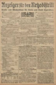 Anzeiger für den Netzedistrikt Kreis- und Wochenblatt für den Kreis und Stadt Czarnikau 1908.04.02 Jg.56 Nr40