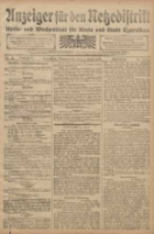 Anzeiger f&uuml;r den Netzedistrikt Kreis- und Wochenblatt f&uuml;r den Kreis und Stadt Czarnikau 1908.04.09 Jg.56 Nr43
