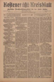 Kostener Kreisblatt: amtliches Veröffentlichungsblatt für den Kreis Kosten 1910.07.04.02 Jg.45 Nr39