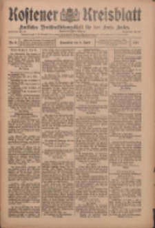Kostener Kreisblatt: amtliches Veröffentlichungsblatt für den Kreis Kosten 1910.04.09 Jg.45 Nr42