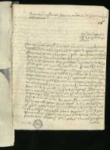 Listy rożnych w 1733. Rozprawa o Mennicy