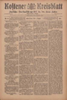 Kostener Kreisblatt: amtliches Ver&ouml;ffentlichungsblatt f&uuml;r den Kreis Kosten 1910.08.04 Jg.45 Nr92