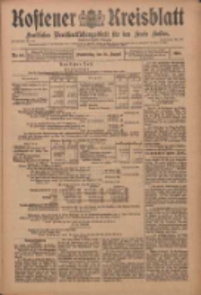 Kostener Kreisblatt: amtliches Veröffentlichungsblatt für den Kreis Kosten 1910.08.25 Jg.45 Nr101