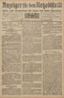 Anzeiger für den Netzedistrikt Kreis- und Wochenblatt für den Kreis und Stadt Czarnikau 1908.08.13 Jg.56 Nr98