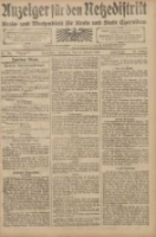 Anzeiger f&uuml;r den Netzedistrikt Kreis- und Wochenblatt f&uuml;r den Kreis und Stadt Czarnikau 1908.08.18 Jg.56 Nr100