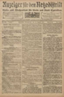 Anzeiger für den Netzedistrikt Kreis- und Wochenblatt für den Kreis und Stadt Czarnikau 1908.08.22 Jg.56 Nr102
