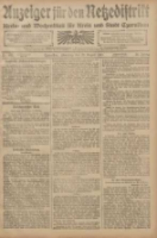 Anzeiger f&uuml;r den Netzedistrikt Kreis- und Wochenblatt f&uuml;r den Kreis und Stadt Czarnikau 1908.08.25 Jg.56 Nr103