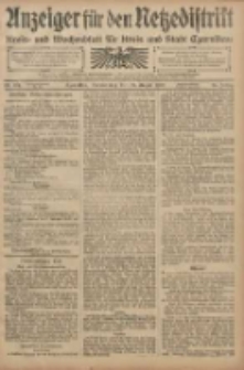 Anzeiger f&uuml;r den Netzedistrikt Kreis- und Wochenblatt f&uuml;r den Kreis und Stadt Czarnikau 1908.08.27 Jg.56 Nr104