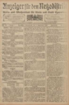 Anzeiger f&uuml;r den Netzedistrikt Kreis- und Wochenblatt f&uuml;r den Kreis und Stadt Czarnikau 1908.09.05 Jg.56 Nr108