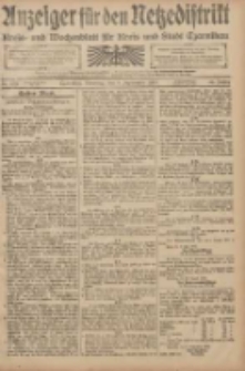 Anzeiger f&uuml;r den Netzedistrikt Kreis- und Wochenblatt f&uuml;r den Kreis und Stadt Czarnikau 1908.09.08 Jg.56 Nr109