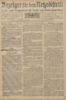 Anzeiger f&uuml;r den Netzedistrikt Kreis- und Wochenblatt f&uuml;r den Kreis und Stadt Czarnikau 1908.09.15 Jg.56 Nr112