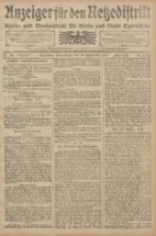 Anzeiger f&uuml;r den Netzedistrikt Kreis- und Wochenblatt f&uuml;r den Kreis und Stadt Czarnikau 1908.09.19 Jg.56 Nr114
