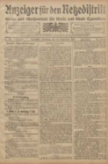 Anzeiger f&uuml;r den Netzedistrikt Kreis- und Wochenblatt f&uuml;r den Kreis und Stadt Czarnikau 1908.09.22 Jg.56 Nr115