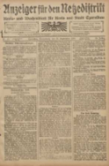 Anzeiger f&uuml;r den Netzedistrikt Kreis- und Wochenblatt f&uuml;r den Kreis und Stadt Czarnikau 1908.09.26 Jg.56 Nr117