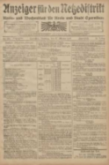 Anzeiger f&uuml;r den Netzedistrikt Kreis- und Wochenblatt f&uuml;r den Kreis und Stadt Czarnikau 1908.10.27 Jg.56 Nr130