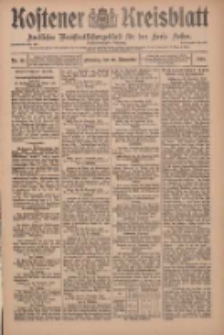 Kostener Kreisblatt: amtliches Veröffentlichungsblatt für den Kreis Kosten 1910.11.29 Jg.45 Nr142