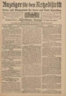 Anzeiger f&uuml;r den Netzedistrikt Kreis- und Wochenblatt f&uuml;r den Kreis und Stadt Czarnikau 1909.02.11 Jg.57 Nr17