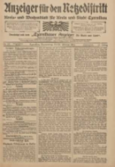 Anzeiger für den Netzedistrikt Kreis- und Wochenblatt für den Kreis und Stadt Czarnikau 1909.02.11 Jg.57 Nr17