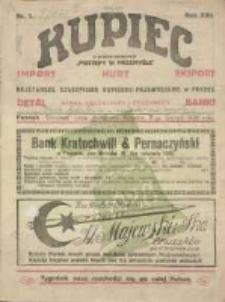 Kupiec: najstarsze czasopismo kupiecko - przemysłowe w Polsce 1928.01.07 R.22 Nr1