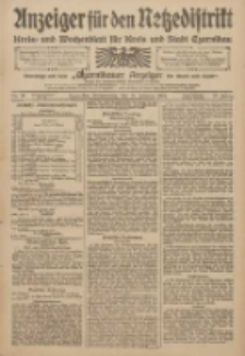 Anzeiger f&uuml;r den Netzedistrikt Kreis- und Wochenblatt f&uuml;r den Kreis und Stadt Czarnikau 1909.02.18 Jg.57 Nr20