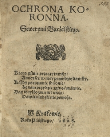 Ochrona Koronna Seweryna Bączalskiego [...]