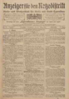 Anzeiger f&uuml;r den Netzedistrikt Kreis- und Wochenblatt f&uuml;r den Kreis und Stadt Czarnikau 1909.03.15 Jg.57 Nr30