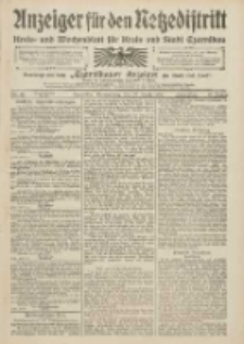 Anzeiger f&uuml;r den Netzedistrikt Kreis- und Wochenblatt f&uuml;r den Kreis und Stadt Czarnikau 1909.04.22 Jg.57 Nr46