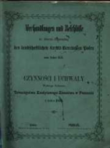 Czynności Komitetu Towarzystwa Kredytowego Ziemskiego w Wielkiem Księstwie Poznańskiem 1858