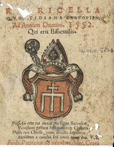 Rubricella quotidiana Cracoviensis ad annum 1552 bissextilem