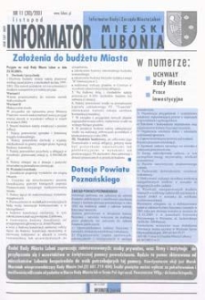 Informator Miejski Lubonia 2001.11 Nr11(30)