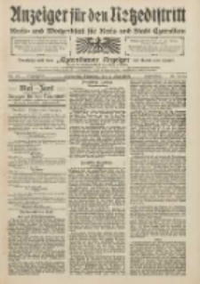 Anzeiger für den Netzedistrikt Kreis- und Wochenblatt für den Kreis und Stadt Czarnikau 1909.05.04 Jg.57 Nr51