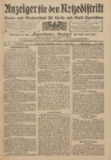 Anzeiger f&uuml;r den Netzedistrikt Kreis- und Wochenblatt f&uuml;r den Kreis und Stadt Czarnikau 1909.05.18 Jg.57 Nr57