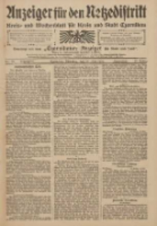 Anzeiger für den Netzedistrikt Kreis- und Wochenblatt für den Kreis und Stadt Czarnikau 1909.05.18 Jg.57 Nr57