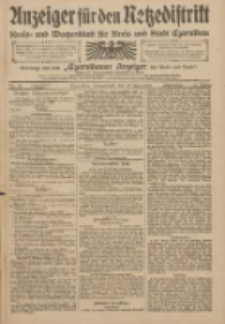 Anzeiger f&uuml;r den Netzedistrikt Kreis- und Wochenblatt f&uuml;r den Kreis und Stadt Czarnikau 1909.05.22 Jg.57 Nr59