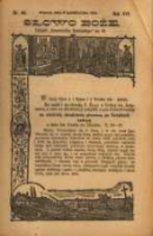Słowo Boże: dodatek do Przewodnika Katolickiego R.16. 1913 Nr.40