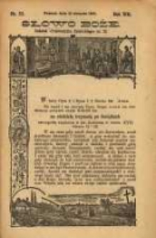 Słowo Boże: dodatek do Przewodnika Katolickiego R.13. 1910 Nr.33