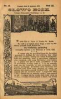 Słowo Boże: dodatek do Przewodnika Katolickiego R.11. 1908 Nr.15
