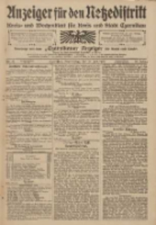 Anzeiger f&uuml;r den Netzedistrikt Kreis- und Wochenblatt f&uuml;r den Kreis und Stadt Czarnikau 1909.07.15 Jg.57 Nr81