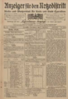 Anzeiger f&uuml;r den Netzedistrikt Kreis- und Wochenblatt f&uuml;r den Kreis und Stadt Czarnikau 1909.07.17 Jg.57 Nr82
