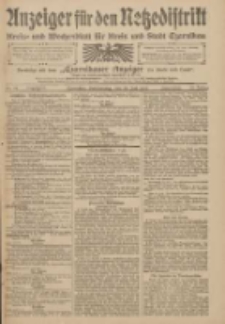 Anzeiger f&uuml;r den Netzedistrikt Kreis- und Wochenblatt f&uuml;r den Kreis und Stadt Czarnikau 1909.07.22 Jg.57 Nr84
