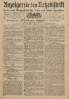 Anzeiger f&uuml;r den Netzedistrikt Kreis- und Wochenblatt f&uuml;r den Kreis und Stadt Czarnikau 1909.08.26 Jg.57 Nr99